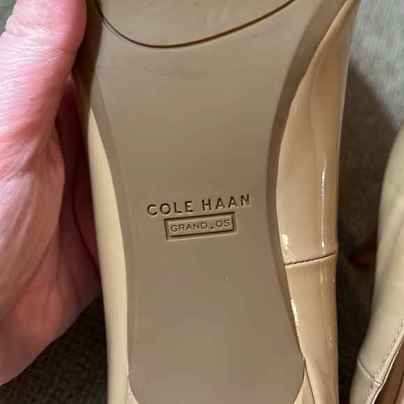 Cole Haan Grand.Os Nude Leather Heels - Picture 5 of 12